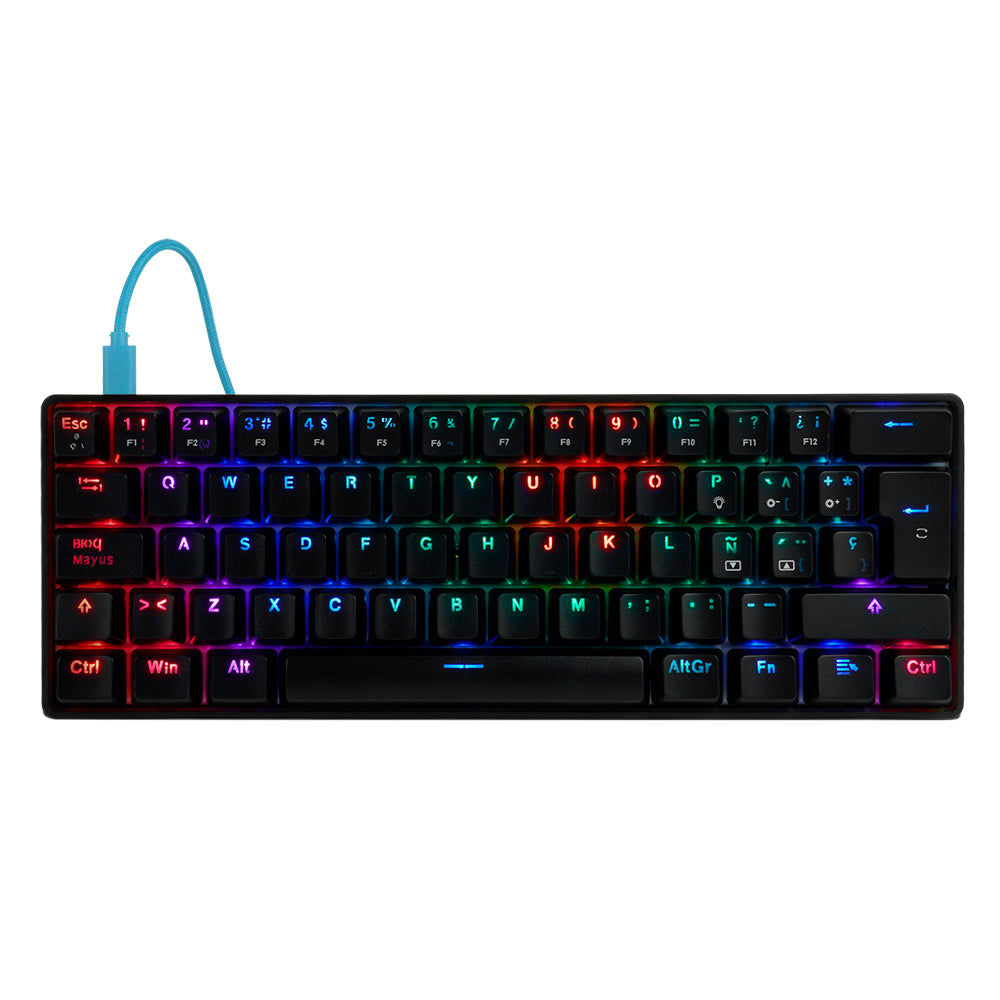 Teclado Mecánico GAME FACTOR KBG560-BL - USB, Negro Teclado Mecánico GAME FACTOR KBG560-BL - USB, Negro